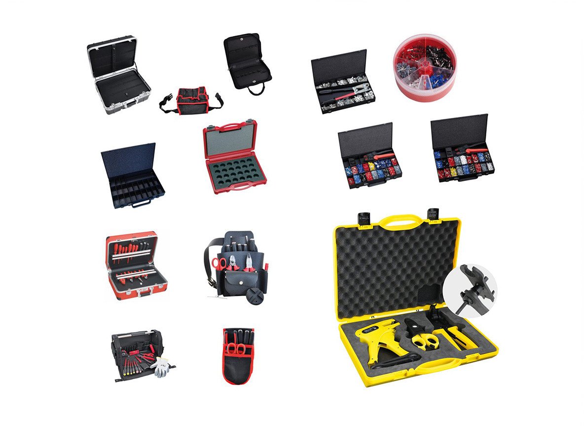 assortiment kisten en gereedschappen